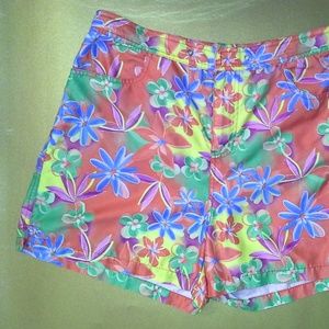 Body Glove Floral Surf Board Water Swim Trunks